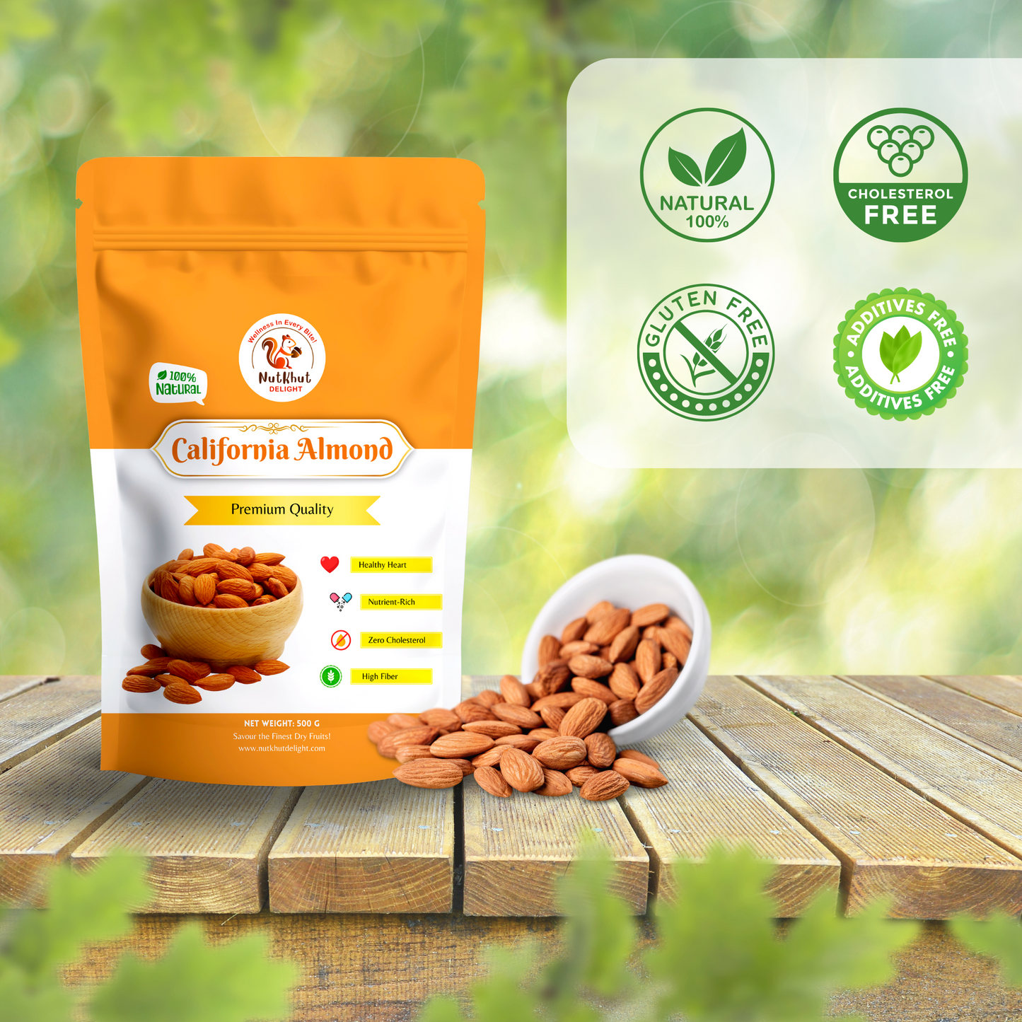 Premium California Almonds - 200g/500g