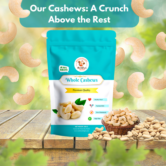 Nutkhut Delight Premium Whole Cashews - 200g/500g