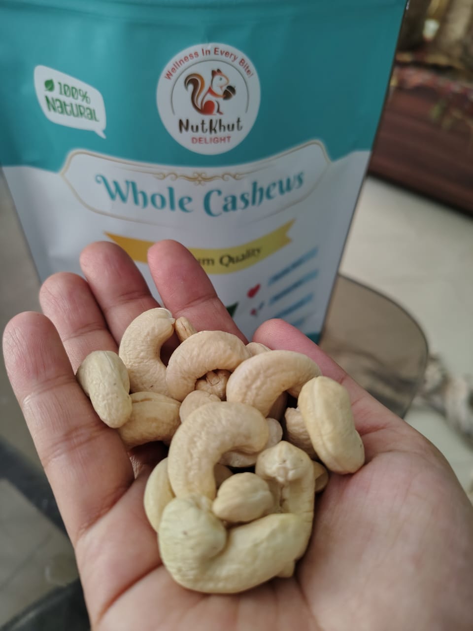 Nutkhut Delight Premium Whole Cashews - 200g/500g