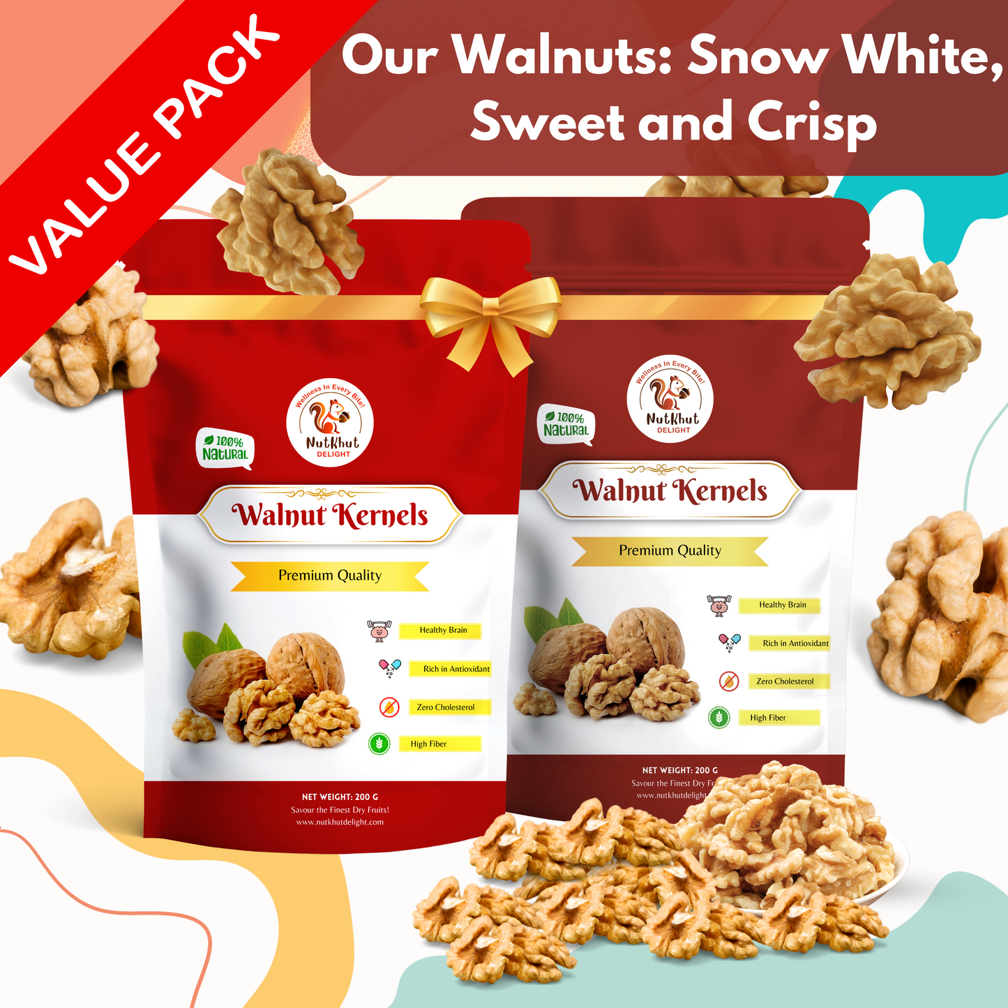 Premium Kashmiri Walnut Kernels Value Pack